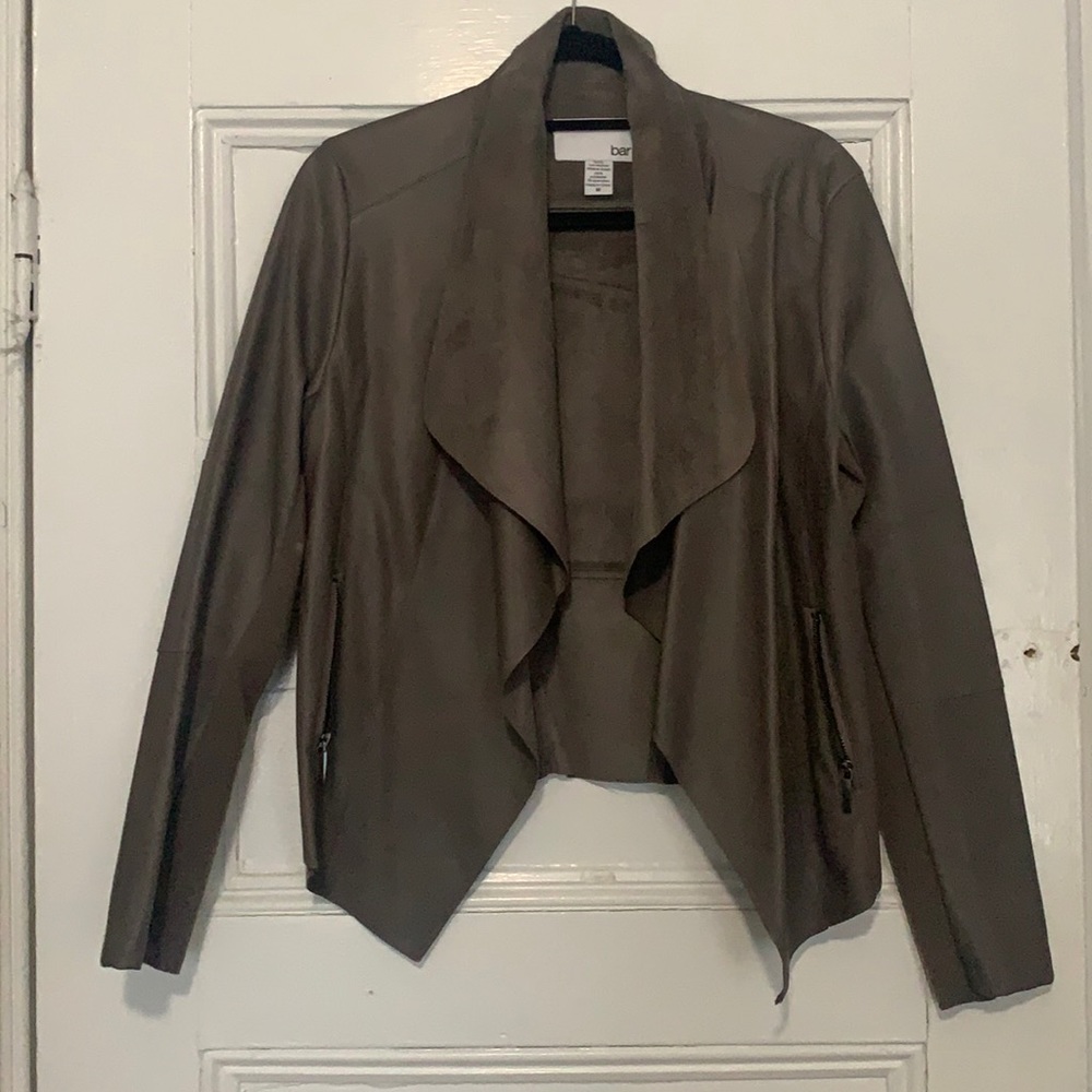 Grey leather jacket